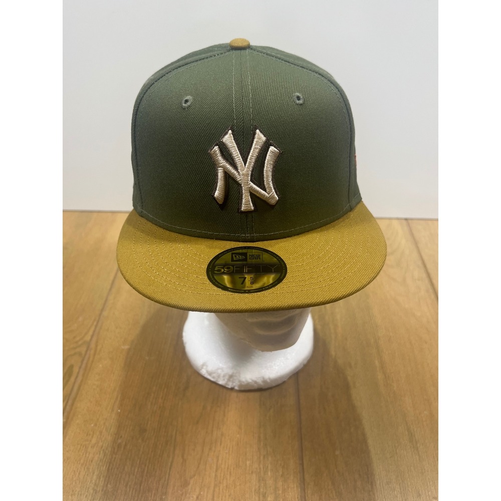 New Era New York Yankees 1999 World Series Fitted Hat 7 5/8 Olive Gold 59FIFTY